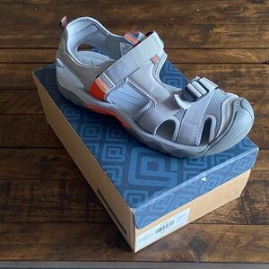 Dream Pairs Gray and Orange Sandals. NIB. Mens size 14.